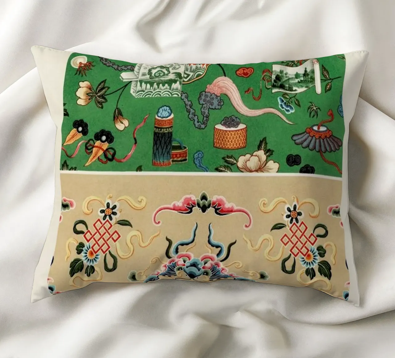Racinet -  Chinese Ornamental Pattern III cuscino da Vintage by JUNIQE