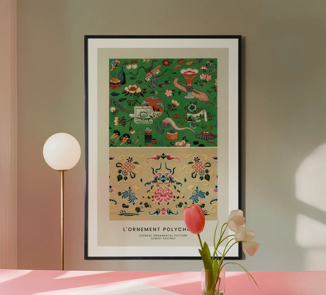 Racinet -  Chinese Ornamental Pattern III carta hahnemühle da Vintage by JUNIQE