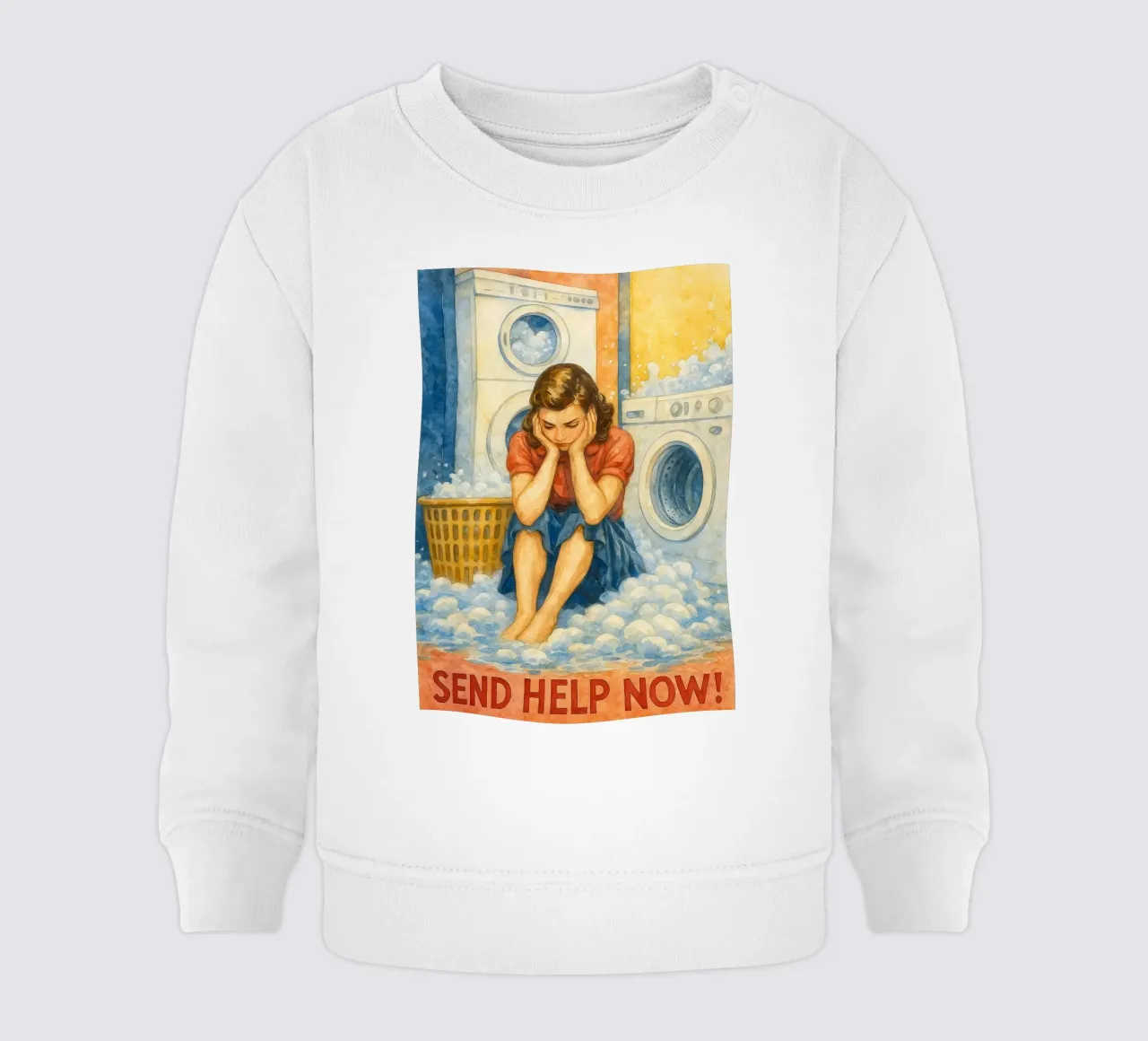 le donne tristi mandano aiuto ora in bagno felpa neonato da pakazi