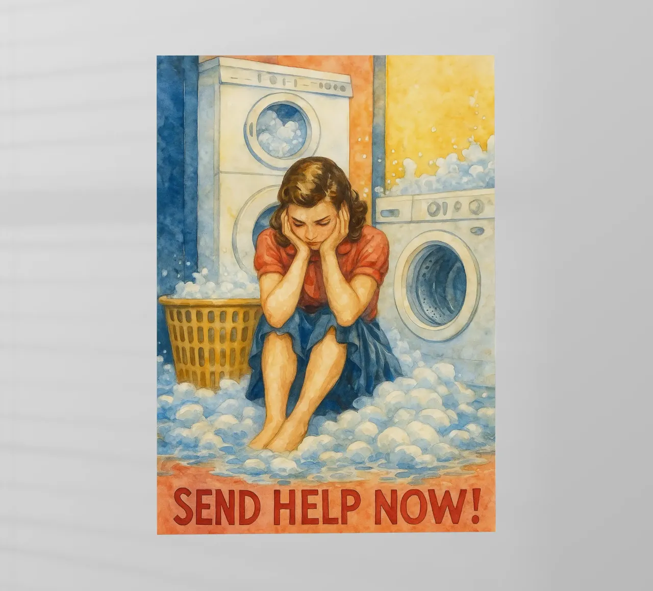 le donne tristi mandano aiuto ora in bagno pellicola backlit da pakazi