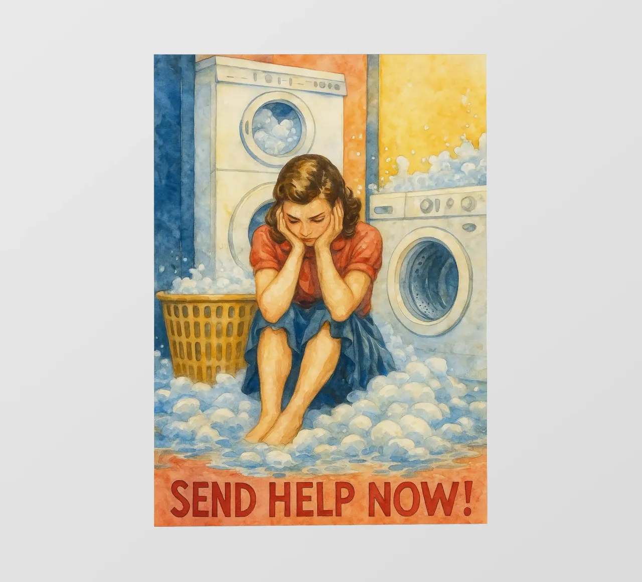 le donne tristi mandano aiuto ora in bagno pellicola backlit da pakazi