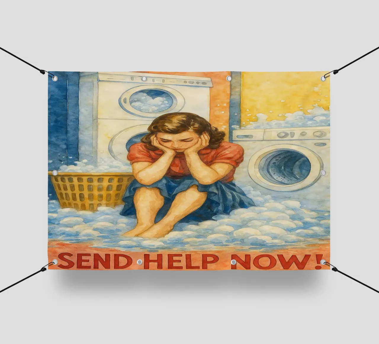 le donne tristi mandano aiuto ora in bagno telo in pvc da pakazi