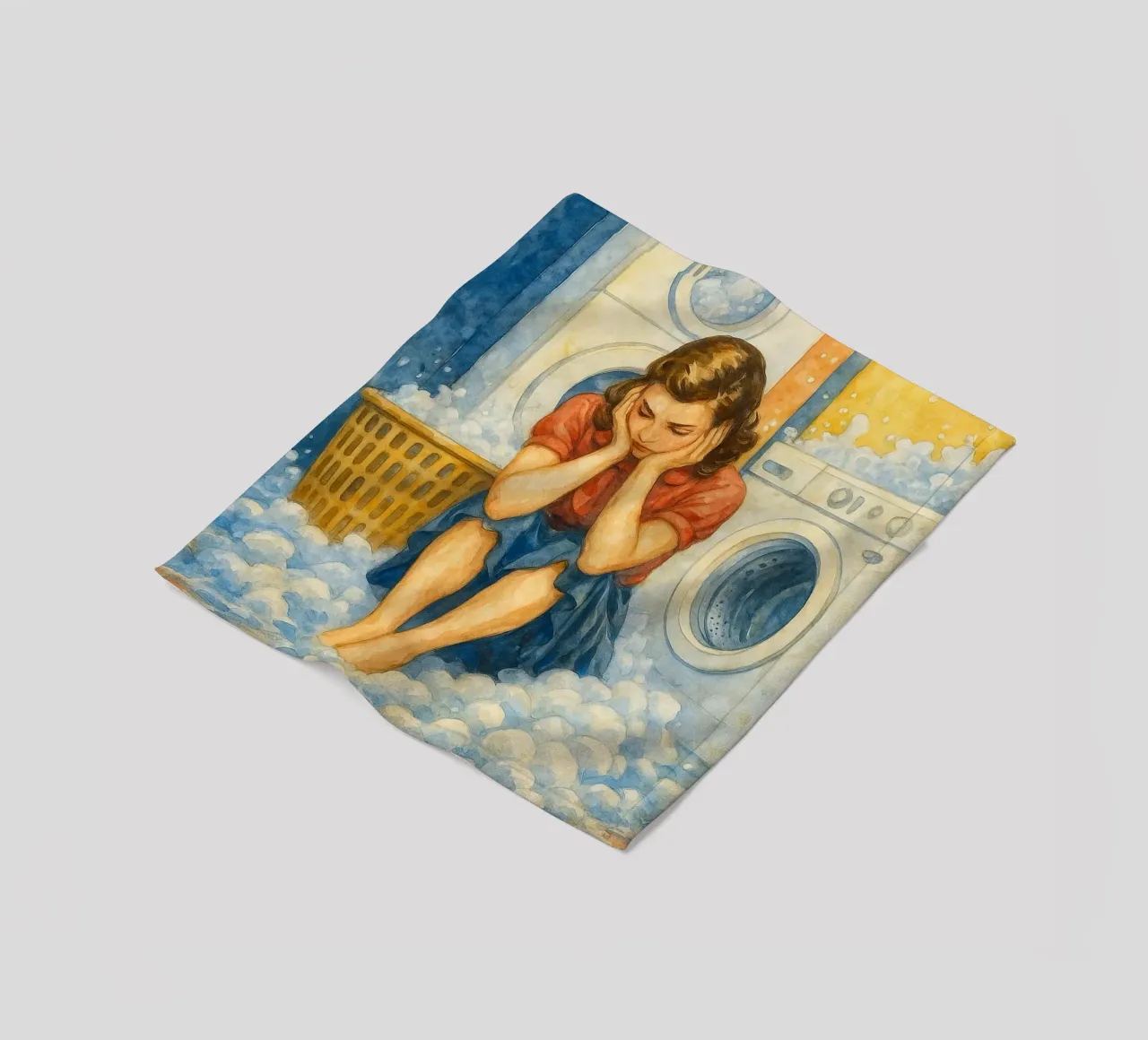 le donne tristi mandano aiuto ora in bagno coperta in pile da pakazi
