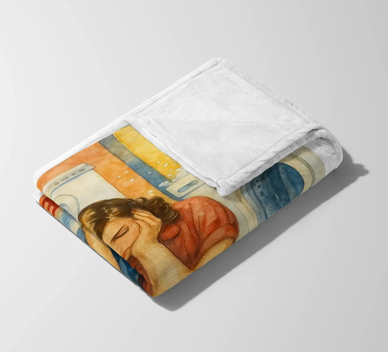 le donne tristi mandano aiuto ora in bagno coperta in pile da pakazi