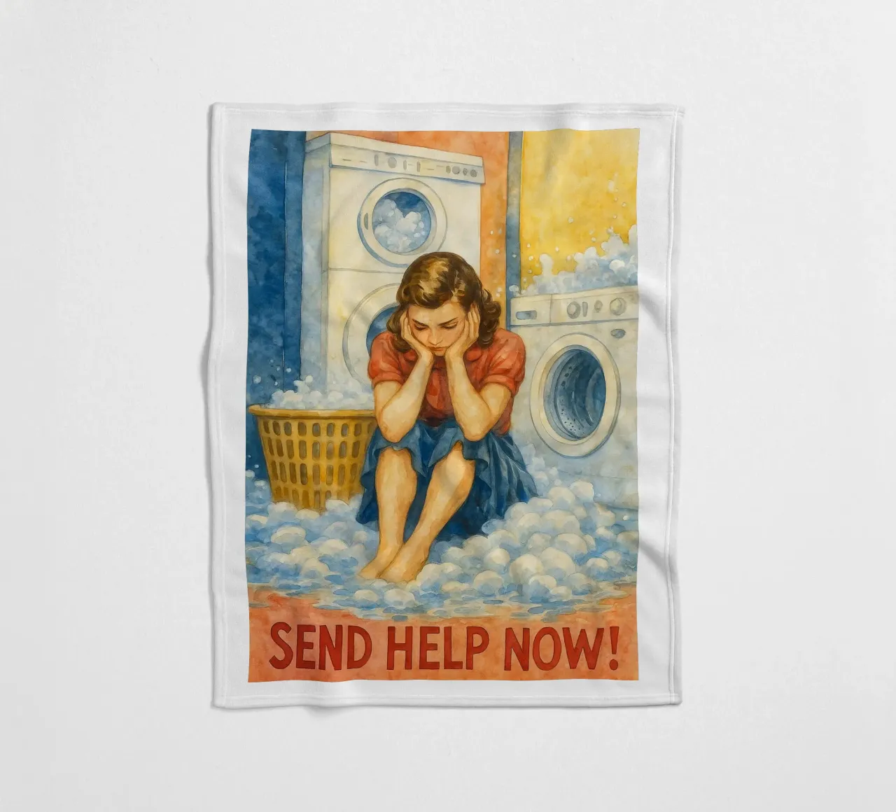 le donne tristi mandano aiuto ora in bagno coperta in pile da pakazi