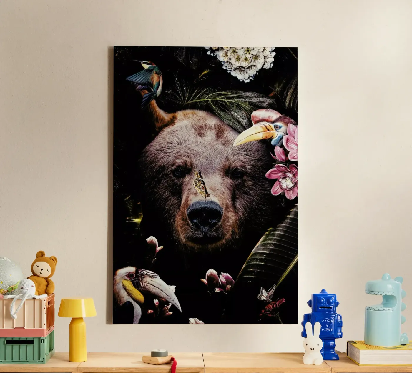 Bear canvas van Wouter Rikken