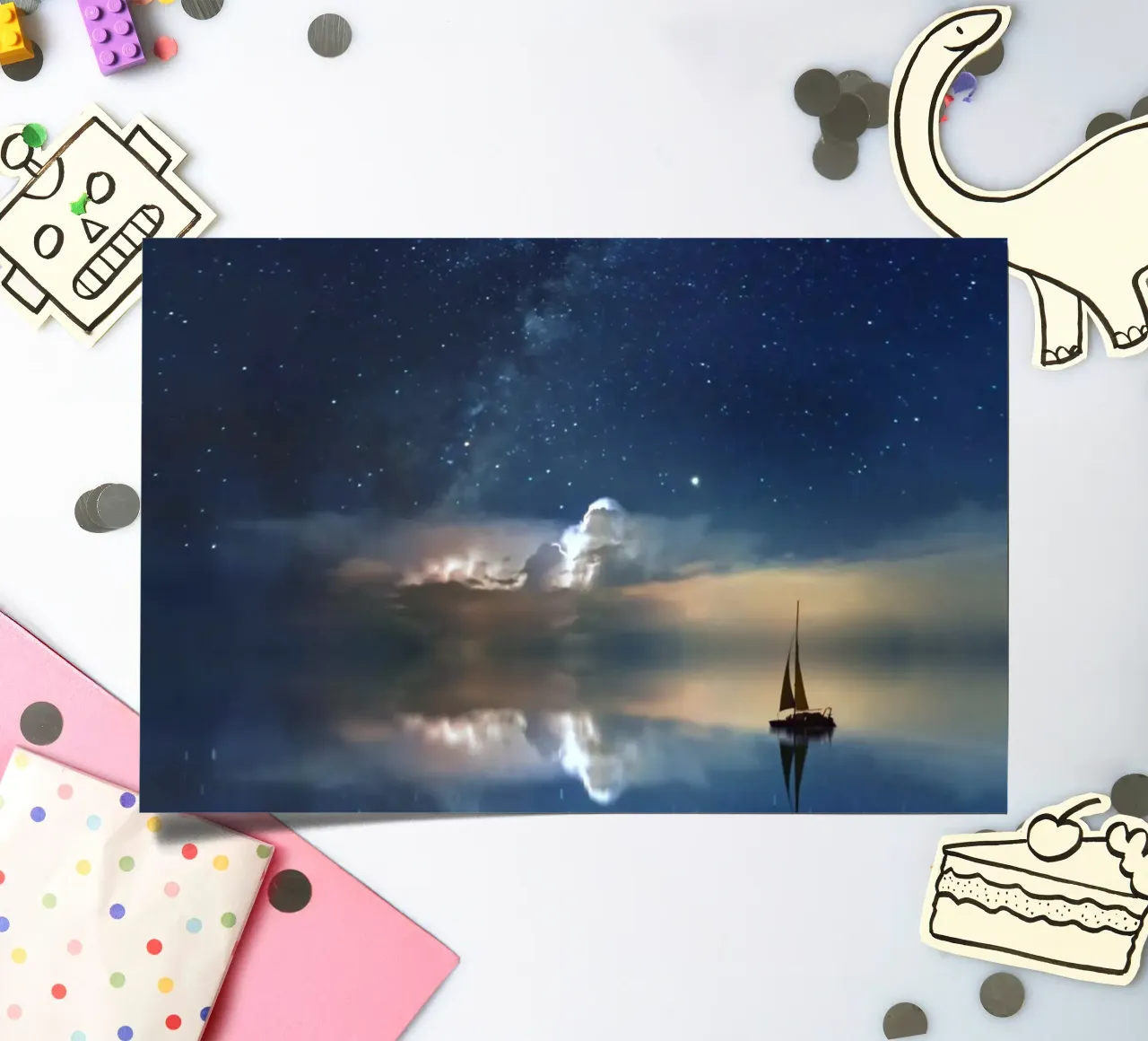 serenity tranquility sticker sheet by space words