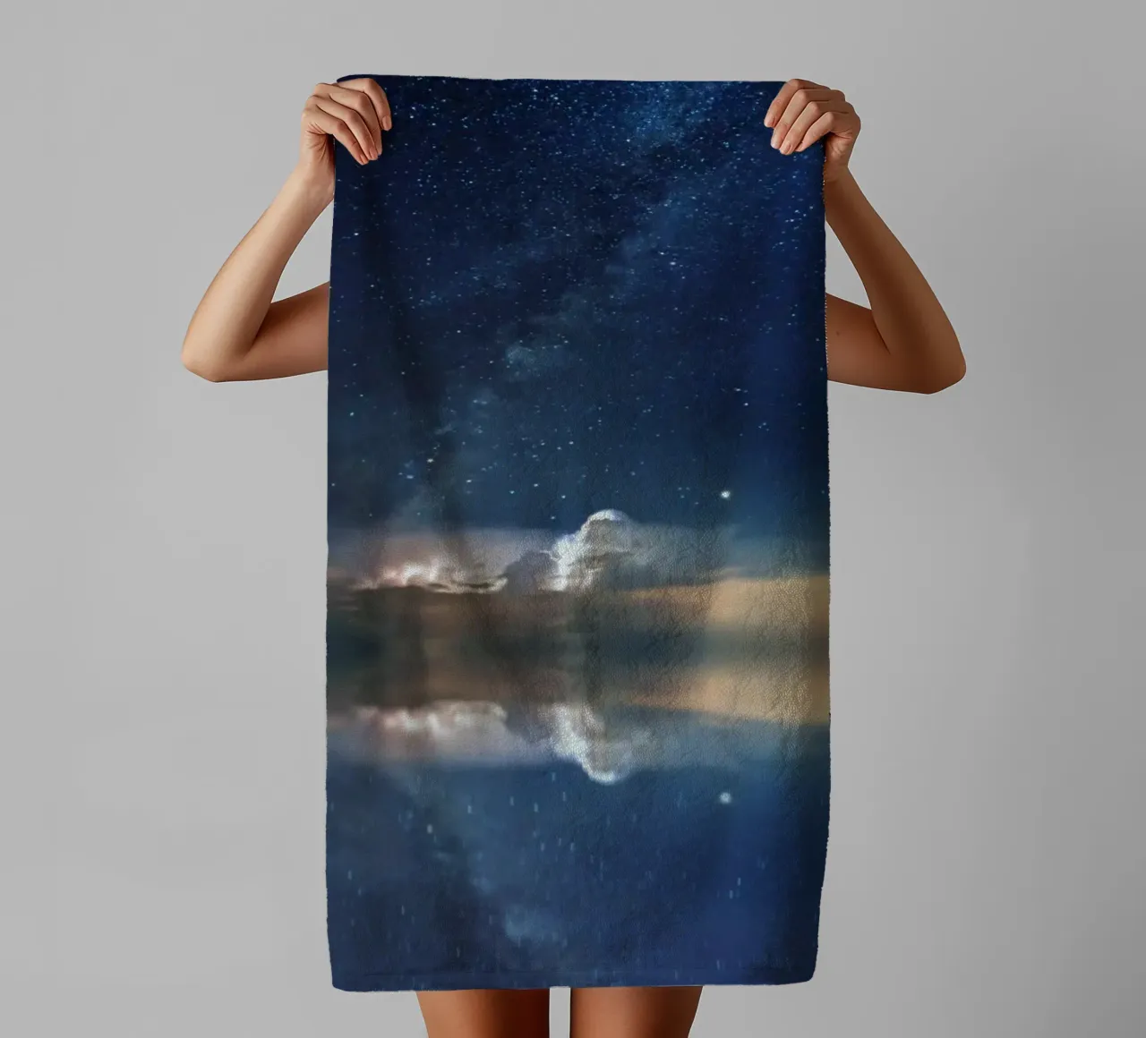 sereniteit rust badhanddoek van space words