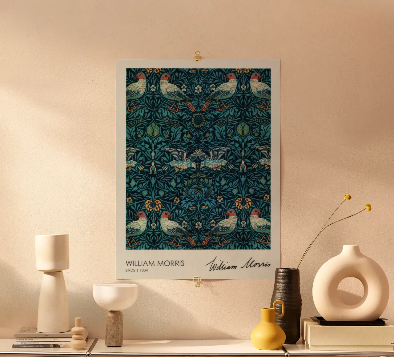 Vögel (1834), William Morris Poster von Flower