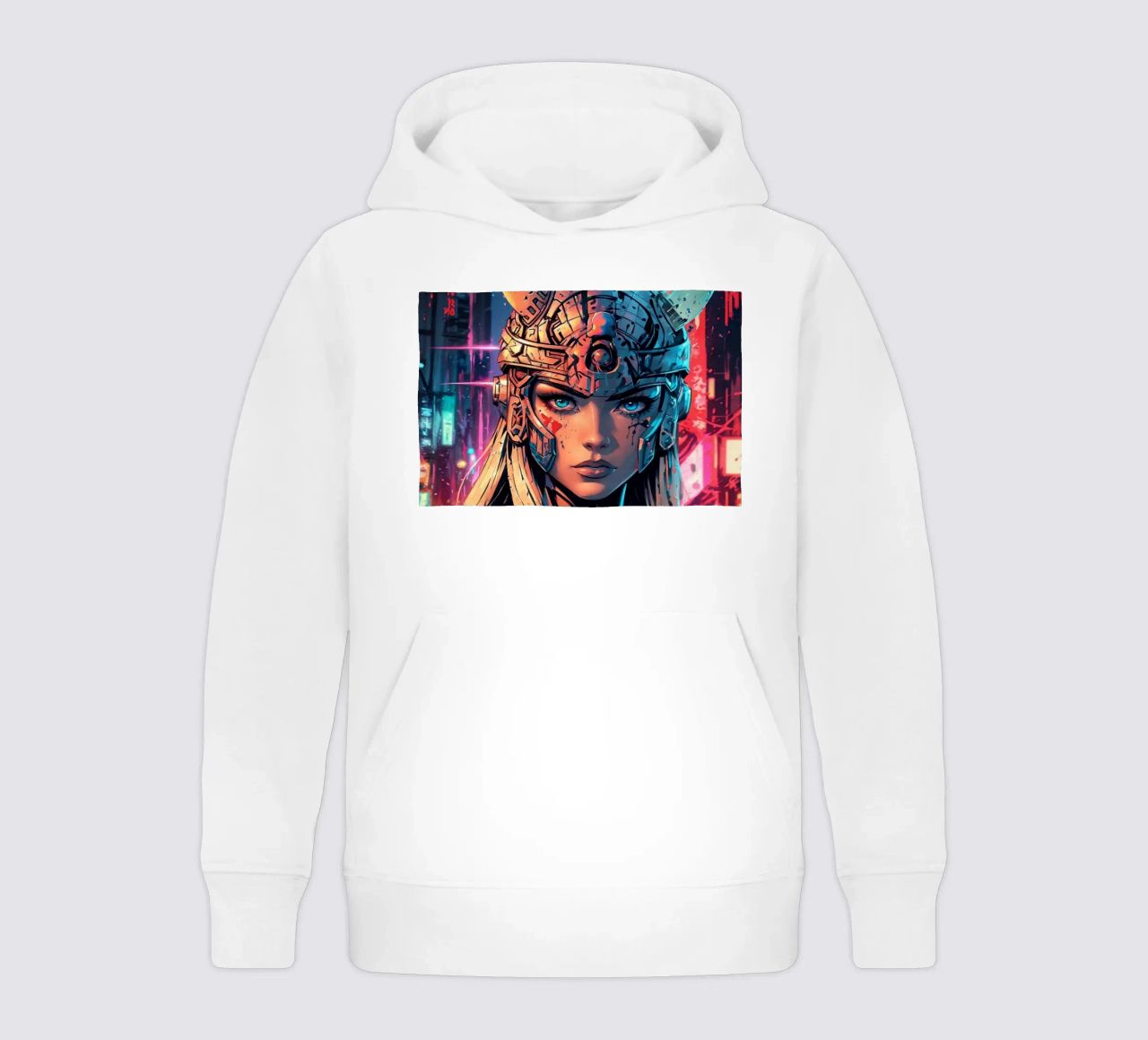Cyberpunk Vikingkrijger kinder hoodie van LM2KONE