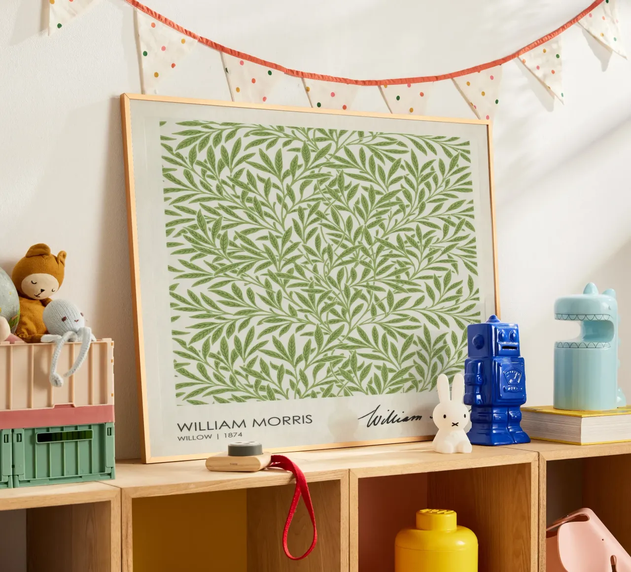 Salice (1874), William Morris poster con telaio in alluminio da Flower