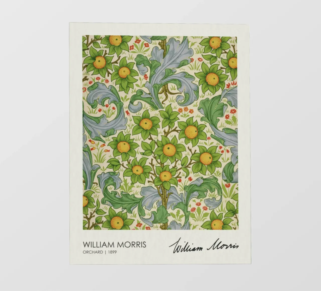 Frutteto (1899), William Morris pellicola backlit da Flower