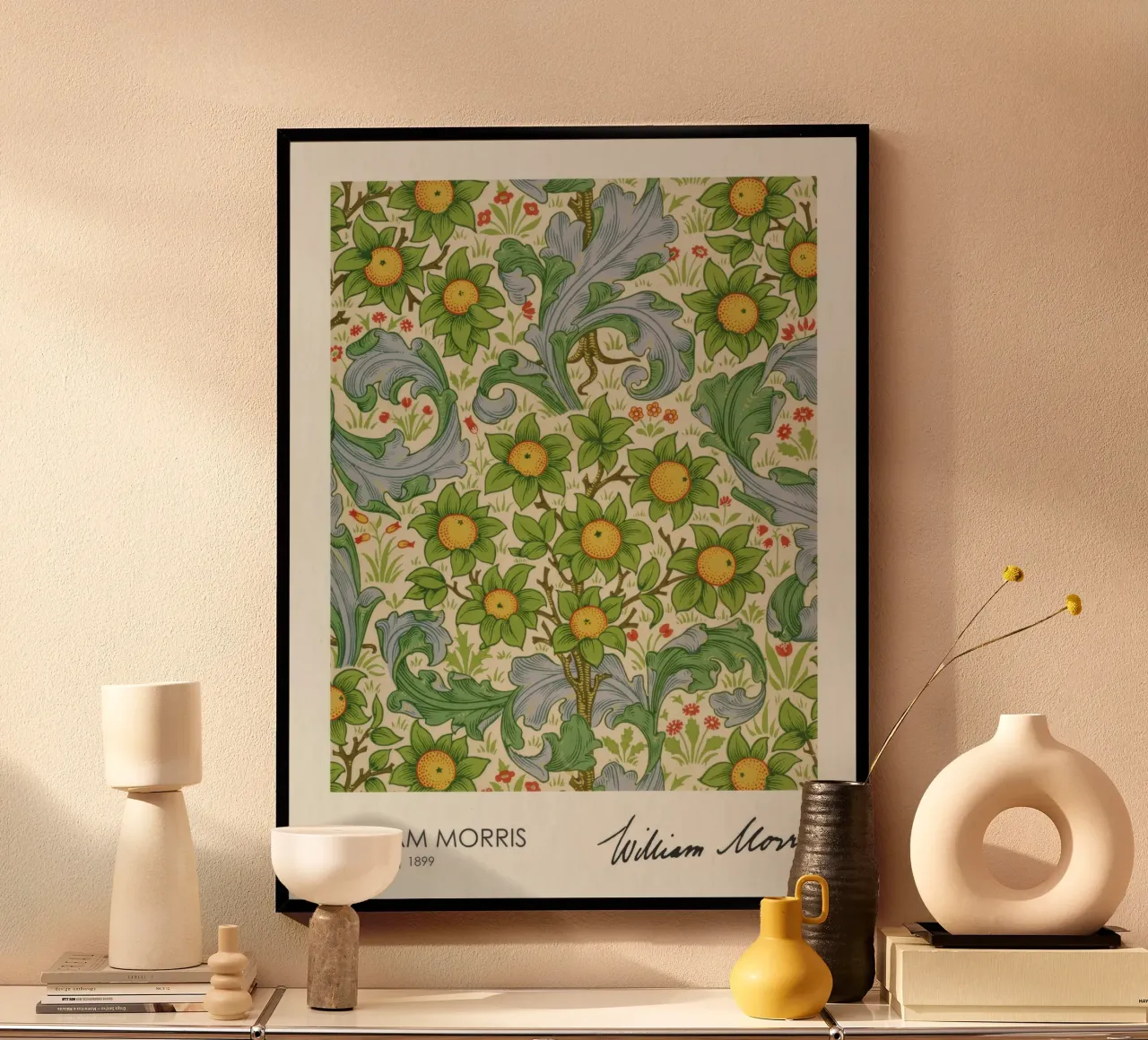 Orchard (1899), William Morris poster with plastic frame by Flower