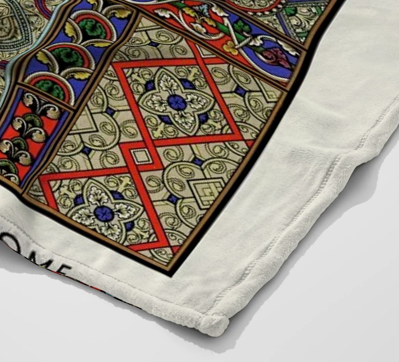 Racinet -  Medieval  Ornamental Pattern II fleece blanket by Vintage by JUNIQE