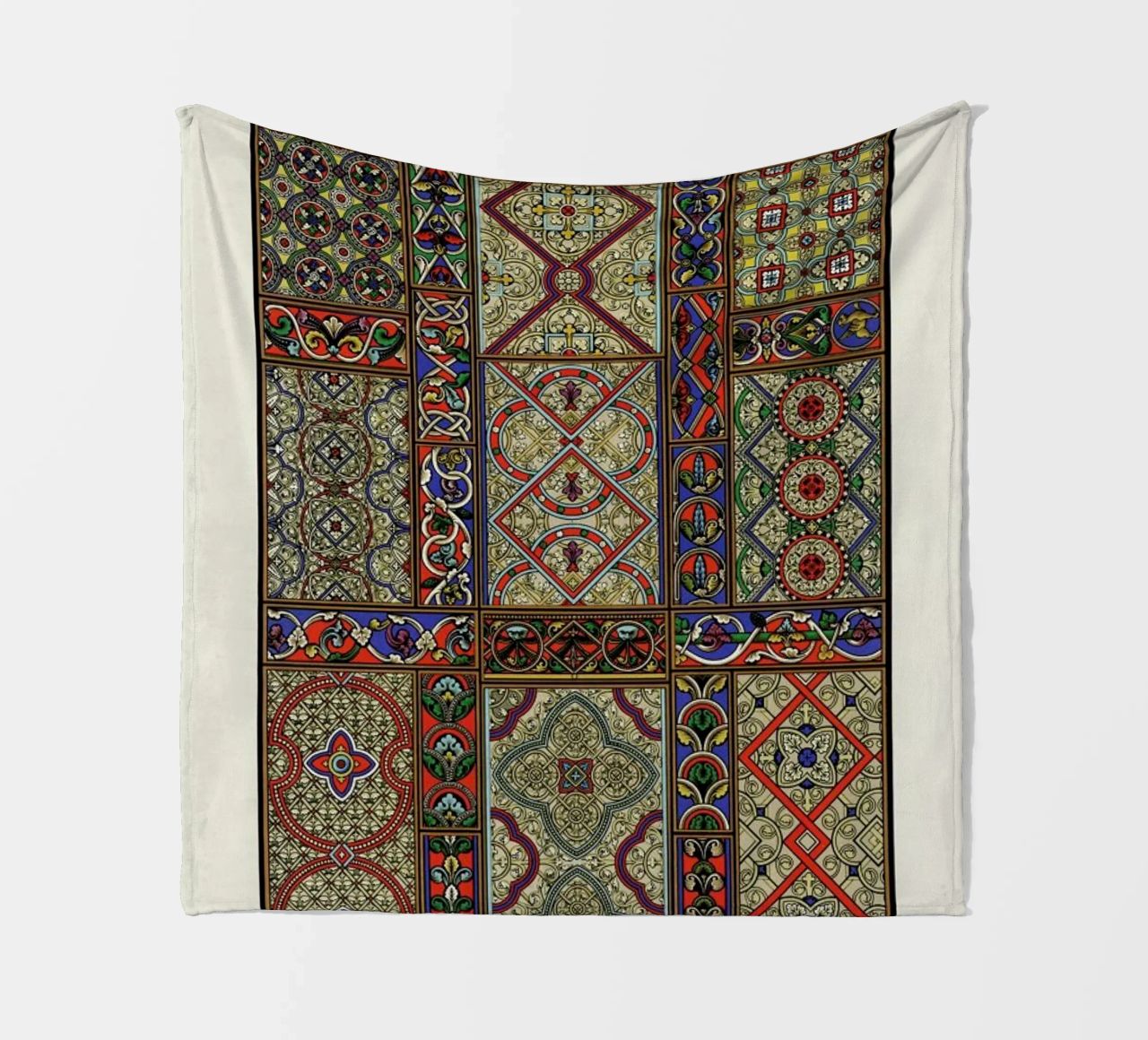 Racinet -  Medieval  Ornamental Pattern II fleece blanket by Vintage by JUNIQE