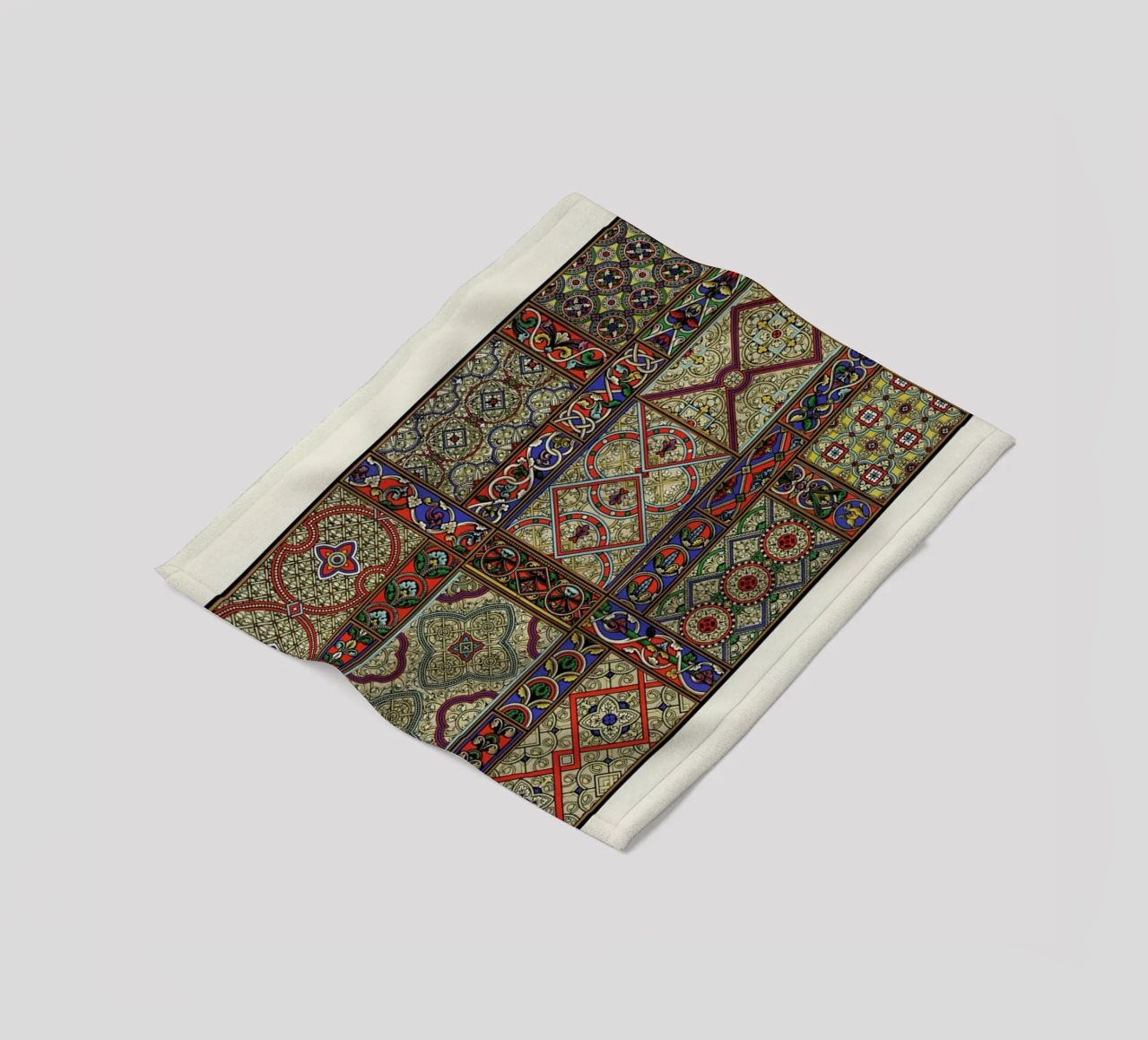 Racinet -  Medieval  Ornamental Pattern II fleece blanket by Vintage by JUNIQE