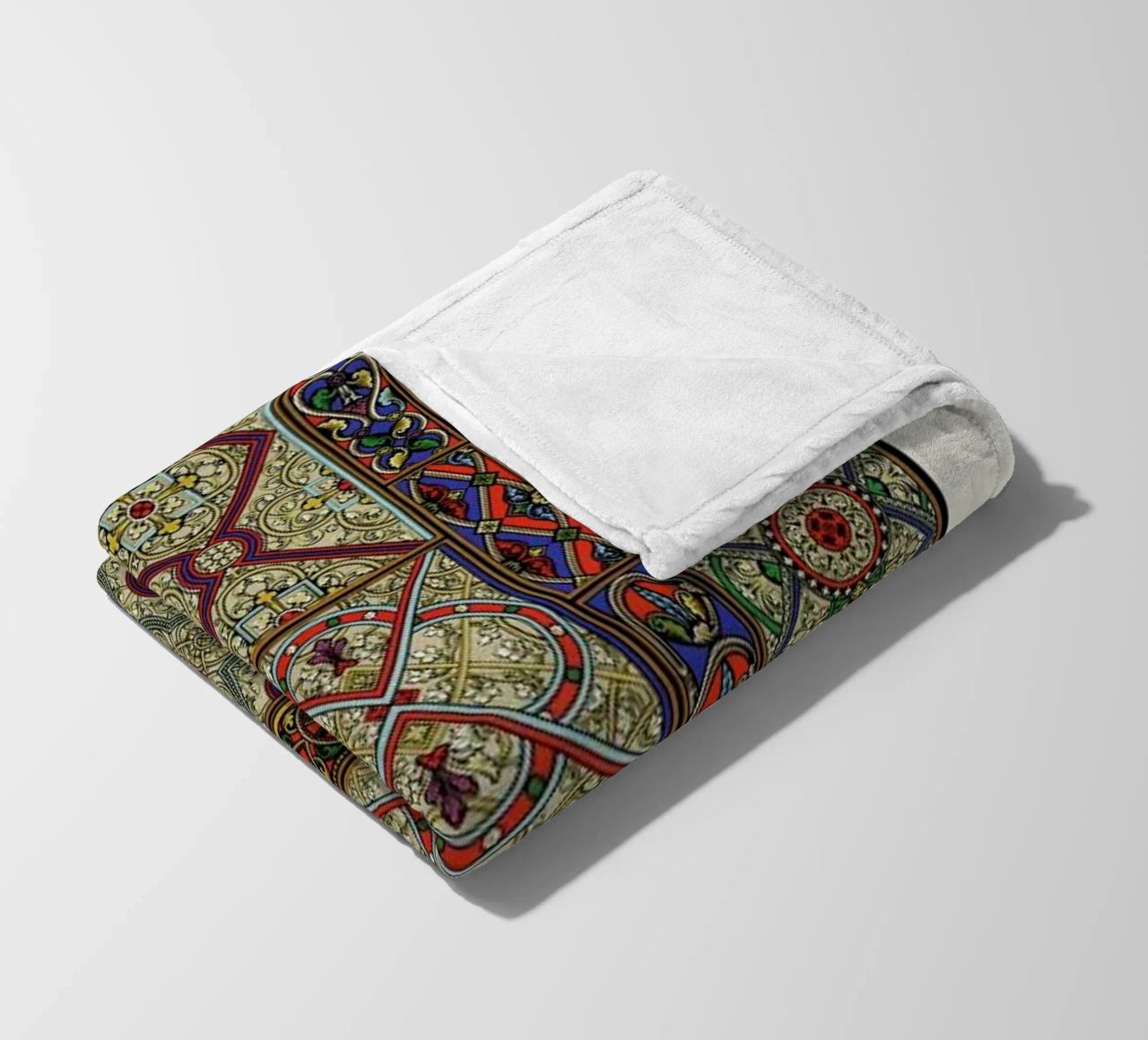 Racinet -  Medieval  Ornamental Pattern II fleece blanket by Vintage by JUNIQE