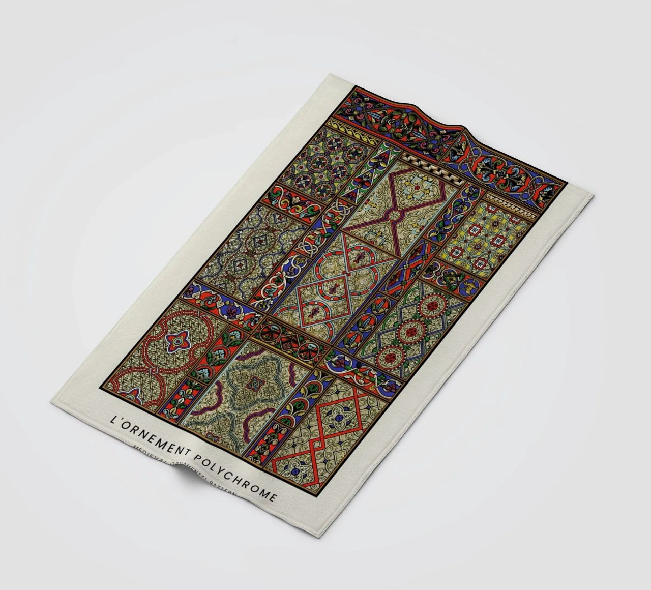 Racinet -  Medieval  Ornamental Pattern II fleece blanket by Vintage by JUNIQE