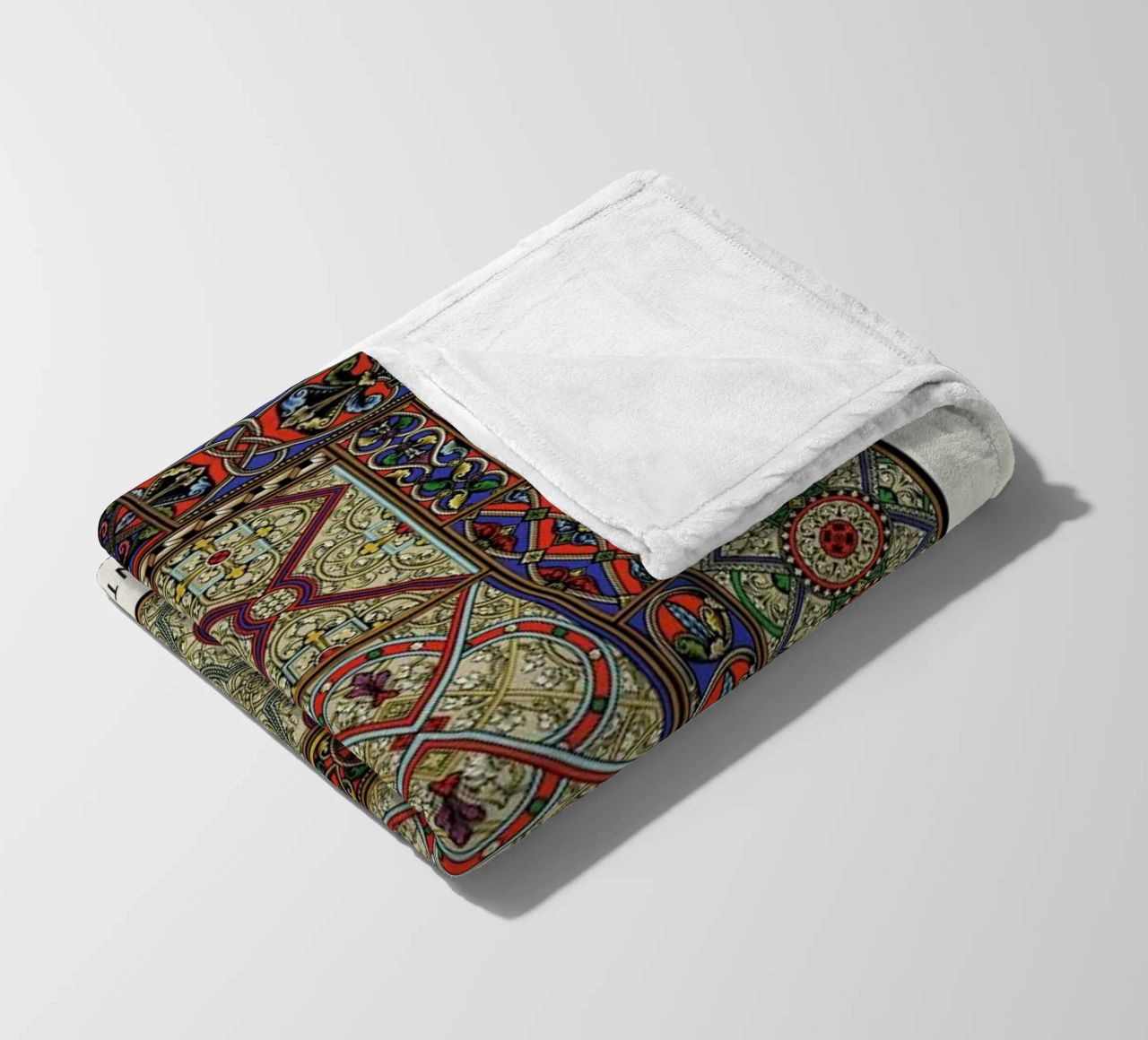 Racinet -  Medieval  Ornamental Pattern II fleece blanket by Vintage by JUNIQE