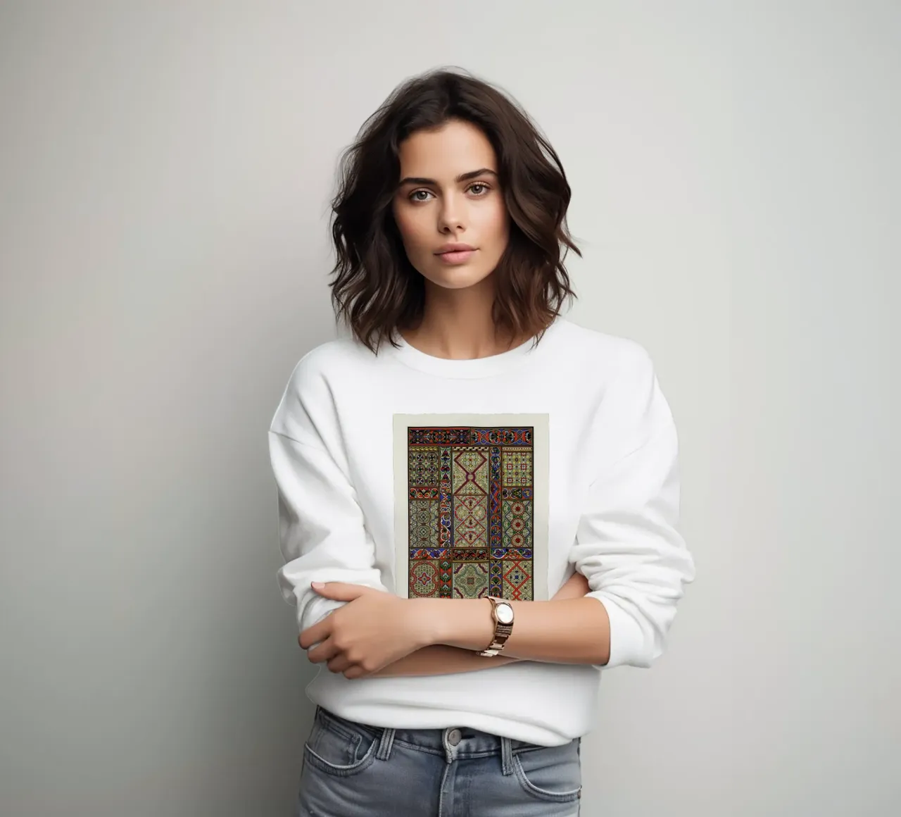 Racinet -  Medieval  Ornamental Pattern II Sweatshirt von Vintage by JUNIQE
