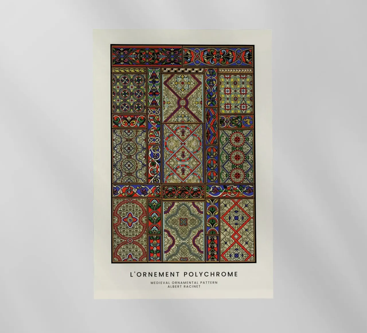 Racinet -  Medieval  Ornamental Pattern II pellicola backlit da Vintage by JUNIQE