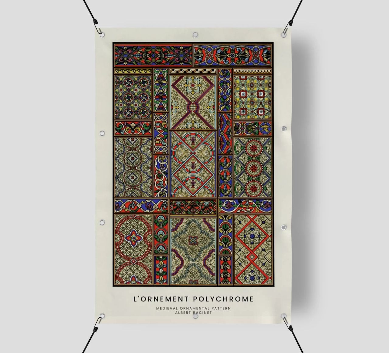 Racinet -  Medieval  Ornamental Pattern II telo in pvc da Vintage by JUNIQE
