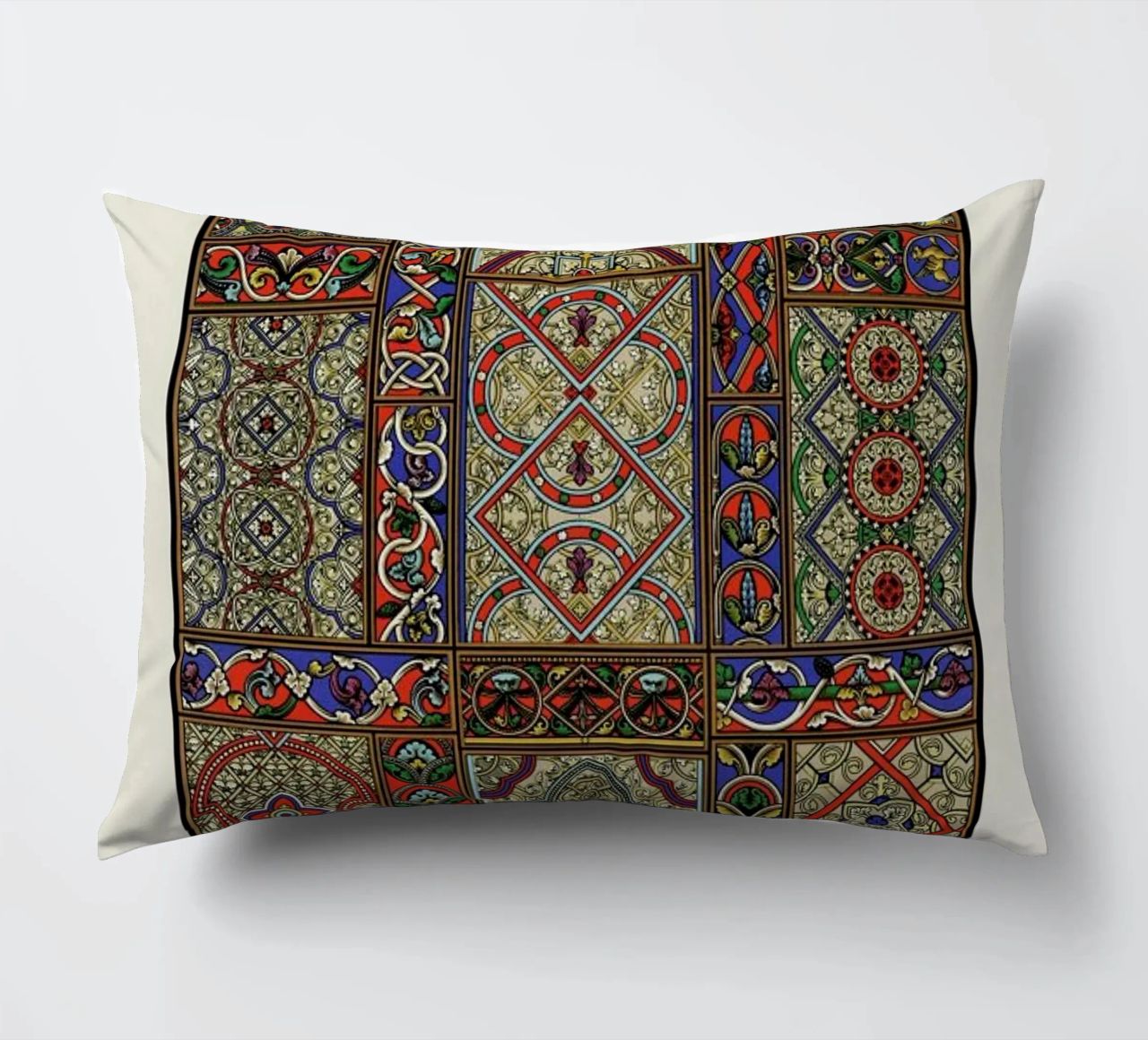 Racinet -  Medieval  Ornamental Pattern II coussin de Vintage by JUNIQE