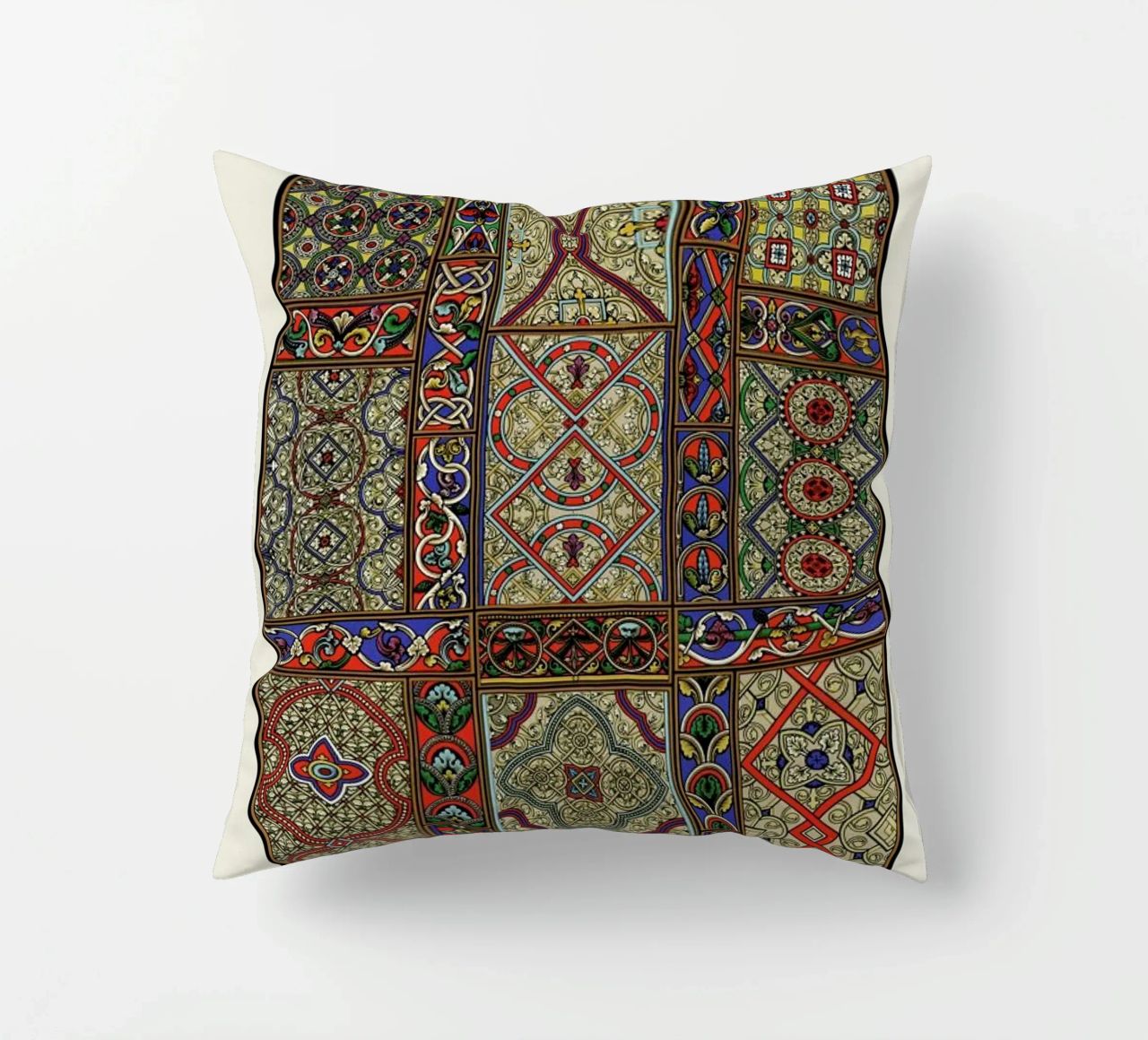 Racinet -  Medieval  Ornamental Pattern II coussin de Vintage by JUNIQE