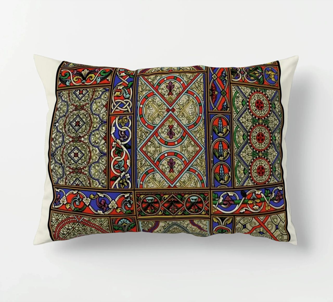 Racinet -  Medieval  Ornamental Pattern II coussin de Vintage by JUNIQE