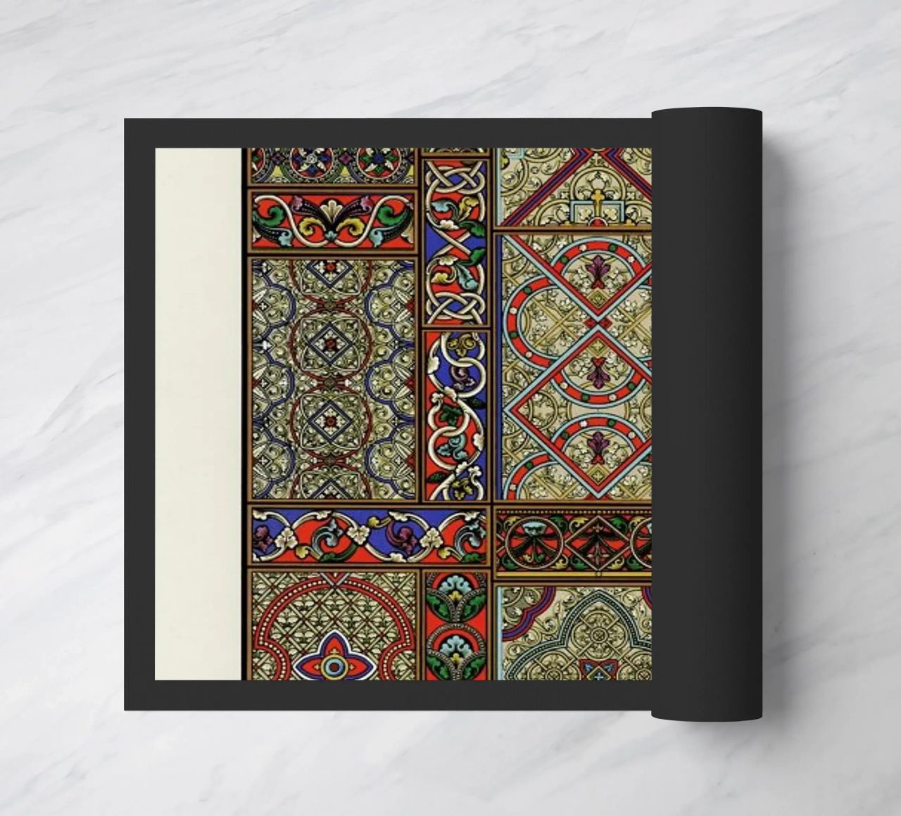 Racinet -  Medieval  Ornamental Pattern II felpudo de Vintage by JUNIQE