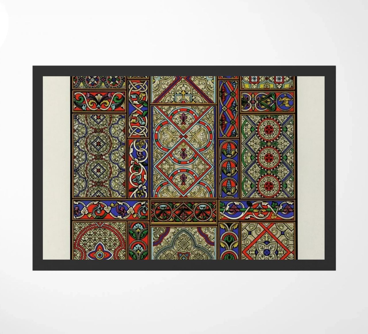 Racinet -  Medieval  Ornamental Pattern II felpudo de Vintage by JUNIQE