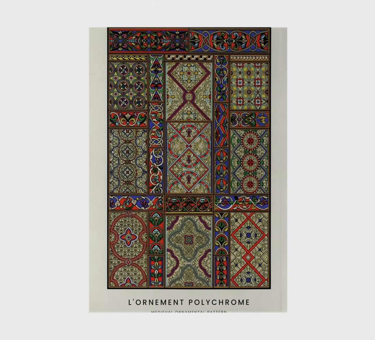 Racinet -  Medieval  Ornamental Pattern II notebook by Vintage by JUNIQE