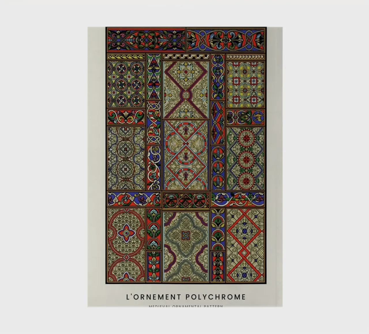 Racinet -  Medieval  Ornamental Pattern II carnet de notes de Vintage by JUNIQE