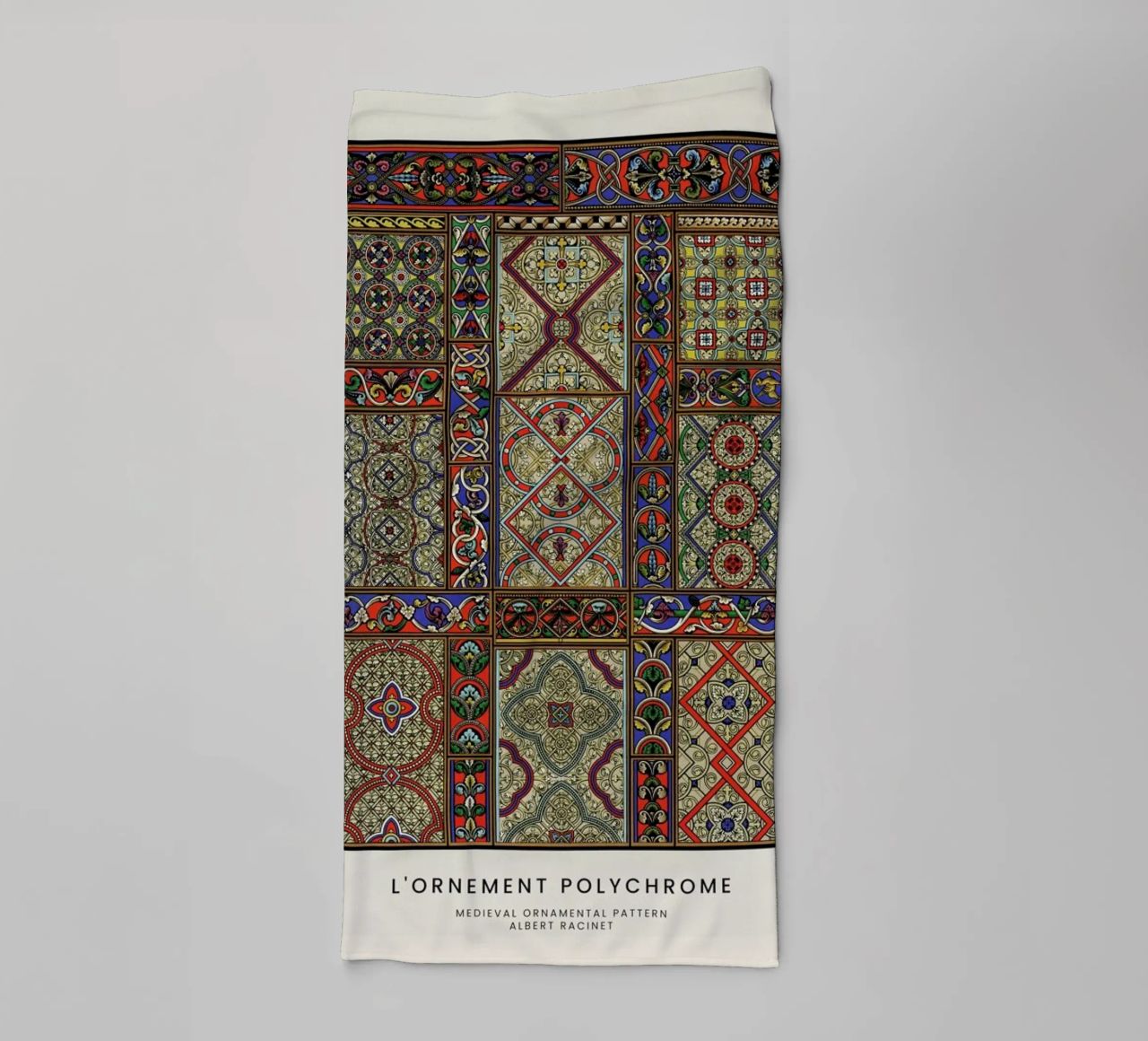Racinet -  Medieval  Ornamental Pattern II towel by Vintage by JUNIQE