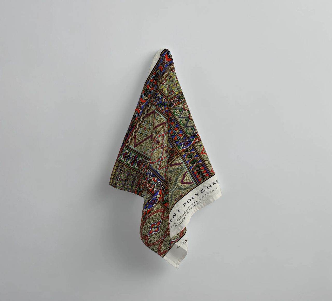 Racinet -  Medieval  Ornamental Pattern II towel by Vintage by JUNIQE
