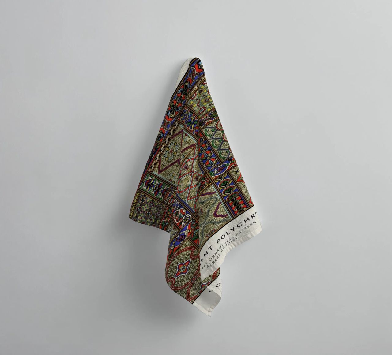 Racinet -  Medieval  Ornamental Pattern II towel by Vintage by JUNIQE