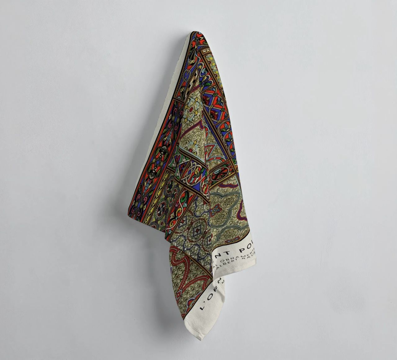 Racinet -  Medieval  Ornamental Pattern II towel by Vintage by JUNIQE