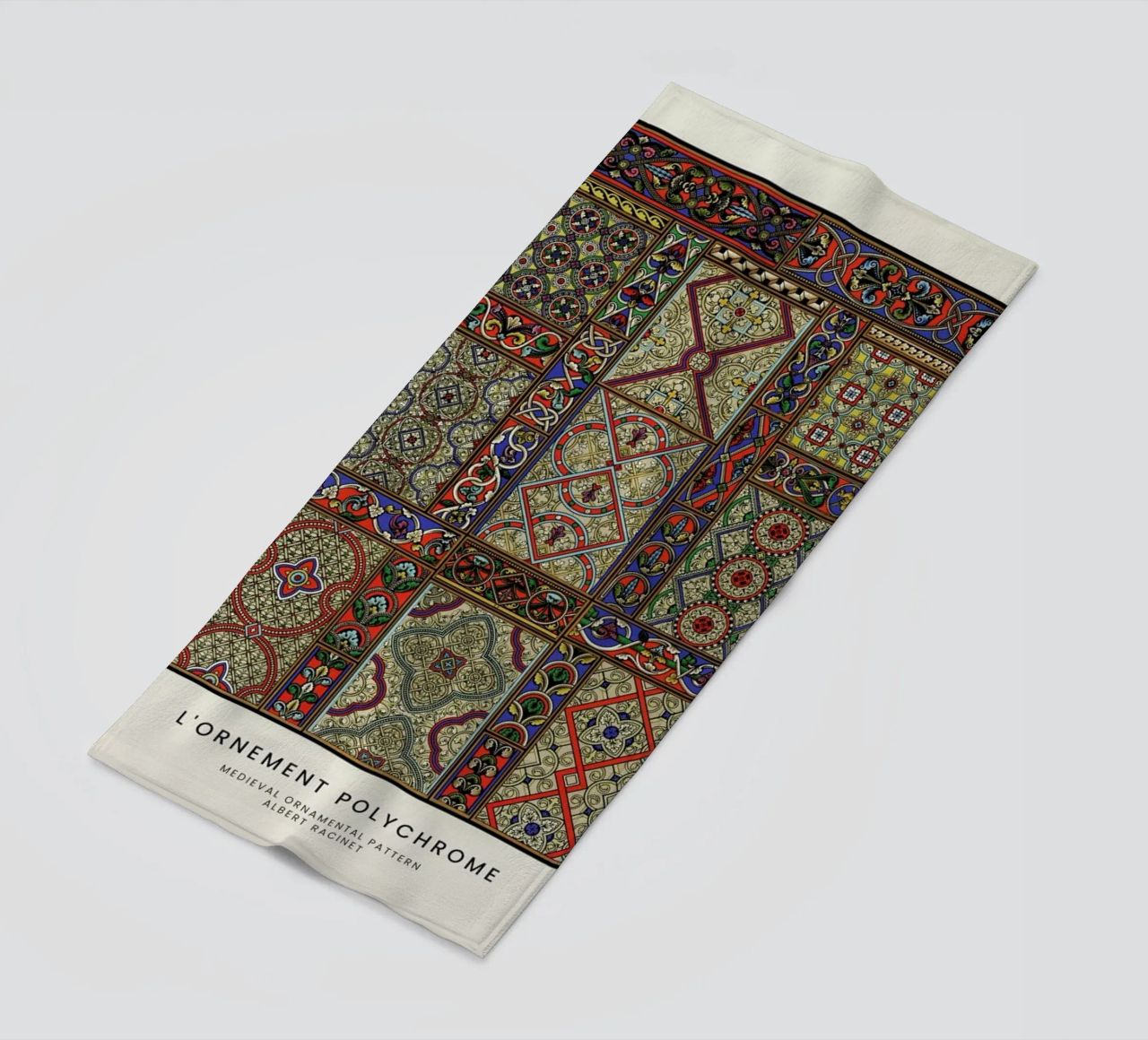 Racinet -  Medieval  Ornamental Pattern II toalla de playa de Vintage by JUNIQE