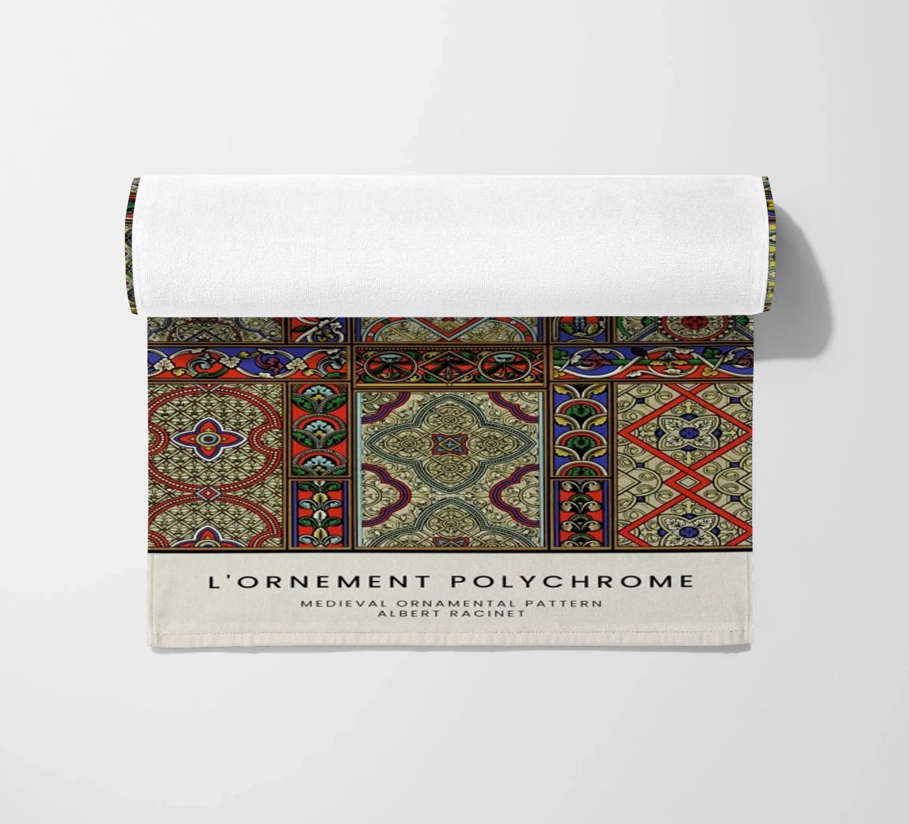Racinet -  Medieval  Ornamental Pattern II toalla de playa de Vintage by JUNIQE