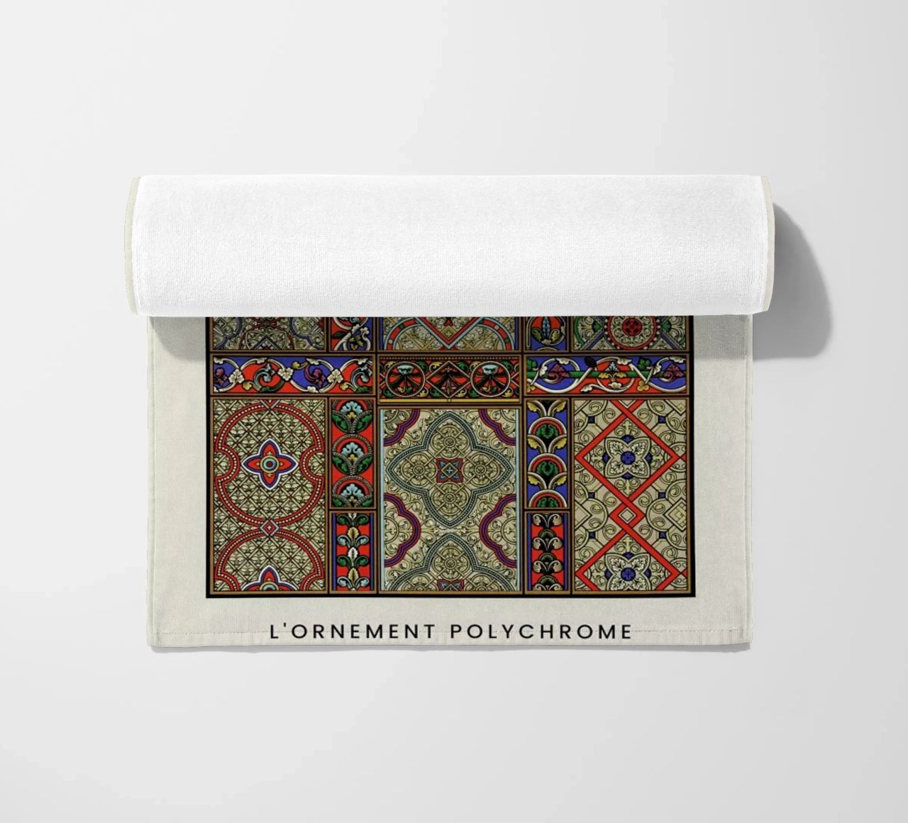 Racinet -  Medieval  Ornamental Pattern II toalla de playa de Vintage by JUNIQE