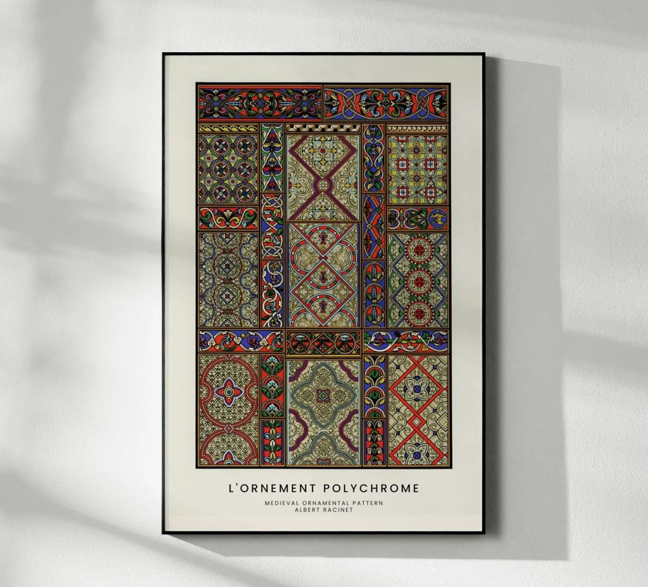 Racinet -  Medieval  Ornamental Pattern II metacrilato de Vintage by JUNIQE