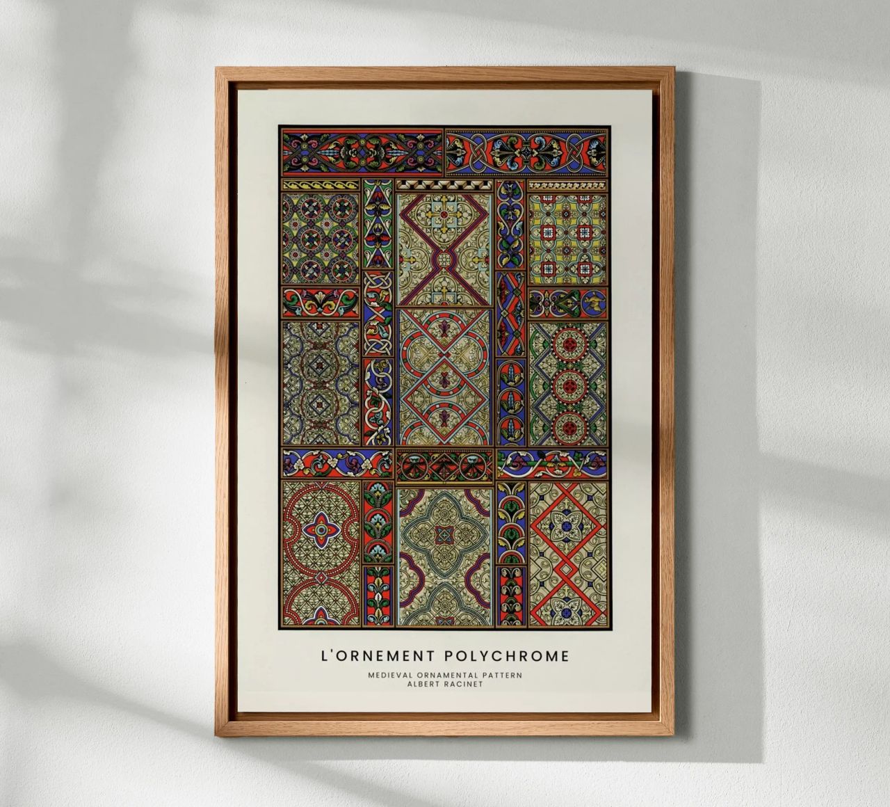 Racinet -  Medieval  Ornamental Pattern II canvas by Vintage by JUNIQE