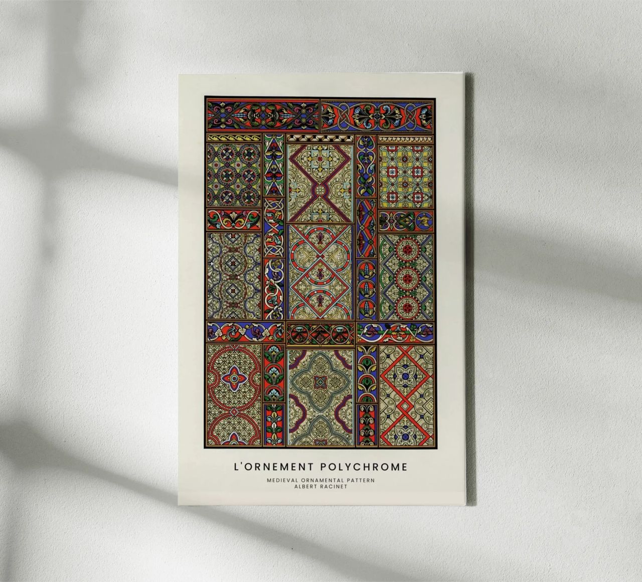 Racinet -  Medieval  Ornamental Pattern II canvas by Vintage by JUNIQE