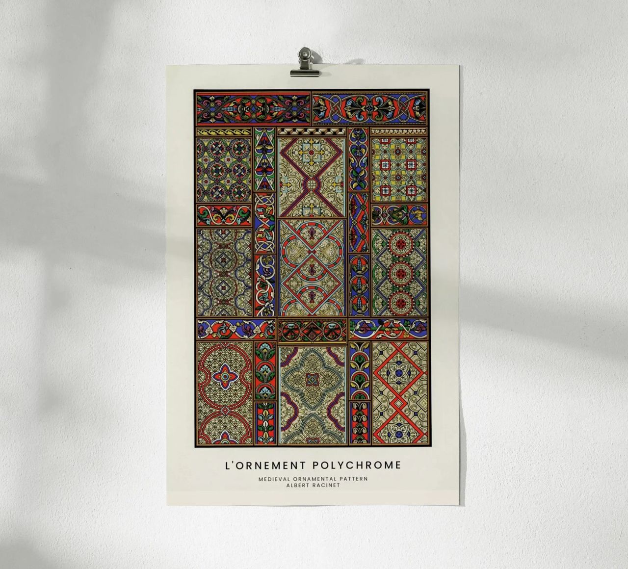 Racinet -  Medieval  Ornamental Pattern II hahnemühle by Vintage by JUNIQE