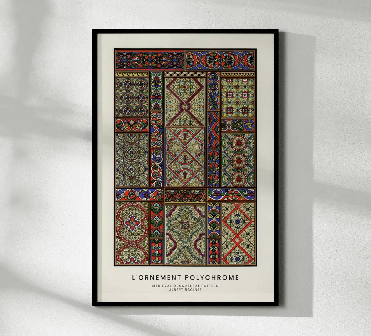 Racinet -  Medieval  Ornamental Pattern II hahnemühle by Vintage by JUNIQE
