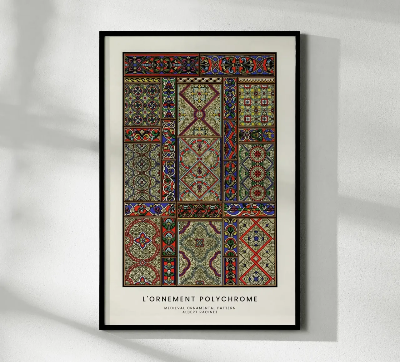 Racinet -  Medieval  Ornamental Pattern II carta hahnemühle da Vintage by JUNIQE