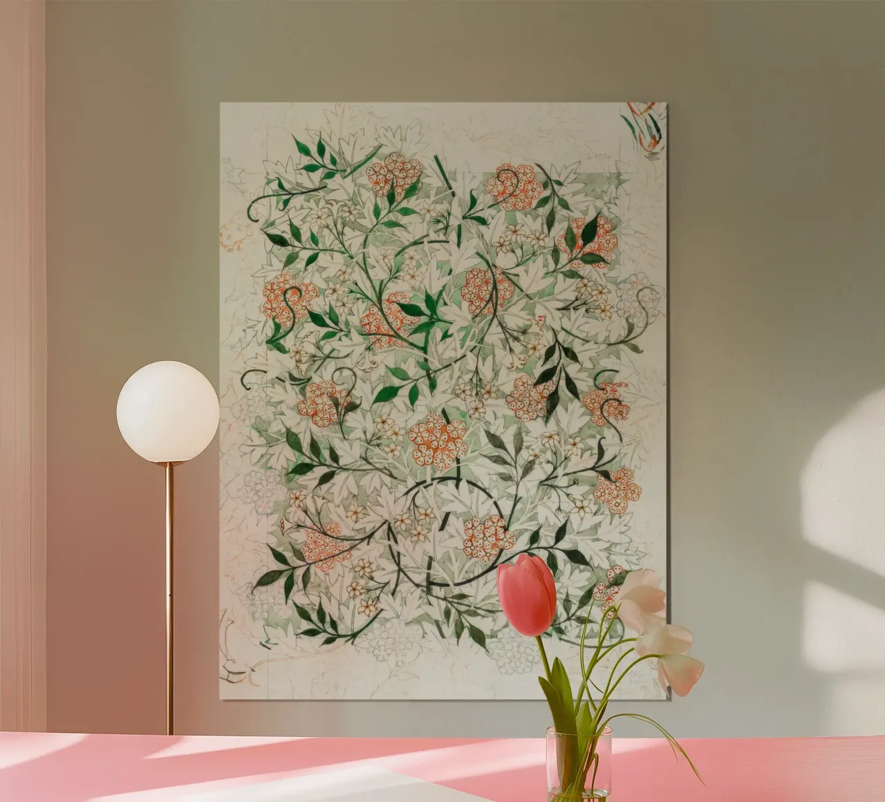 Gelsomino 1834, William Morris poster con telaio in plastica da Flower