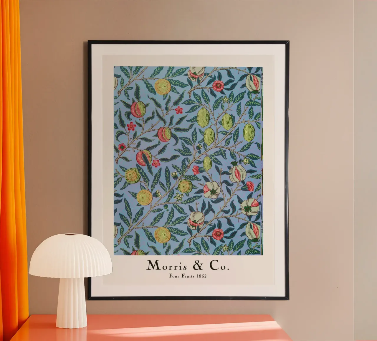 Four Fruits, 1862 print by William Morris poster by Flower