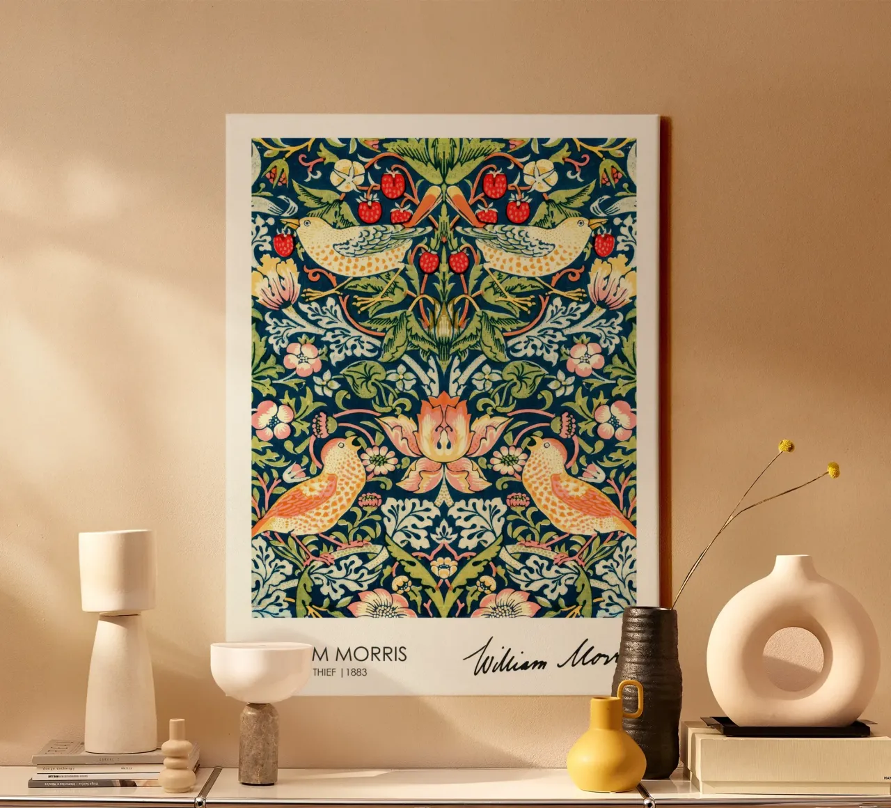Ladro di fragole (1883), William Morris tela da Flower