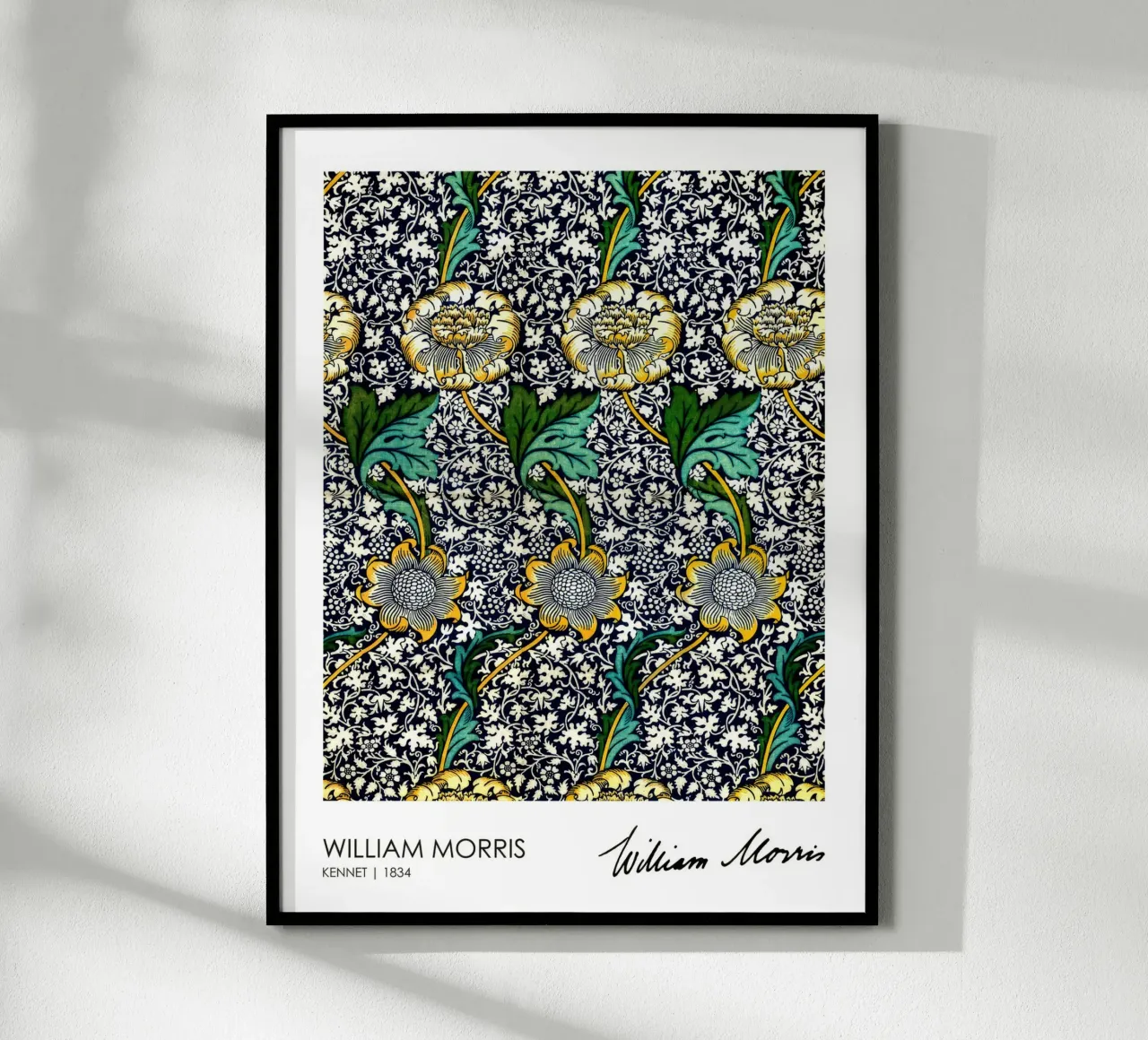 Print Kennet (1834) William Morris poster with aluminum frame by Flower
